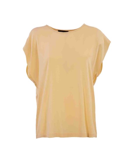 Shop FABIANA FILIPPI Saldi T-shirt: Fabiana Filippi top in sablé.
Filo diamante.
Stretch sablé.
Maniche corte.
Girocollo.
Tessuto: 96% viscosa, 4% elastan.
Fabbricato in Italia.. TPD264F221D646-769